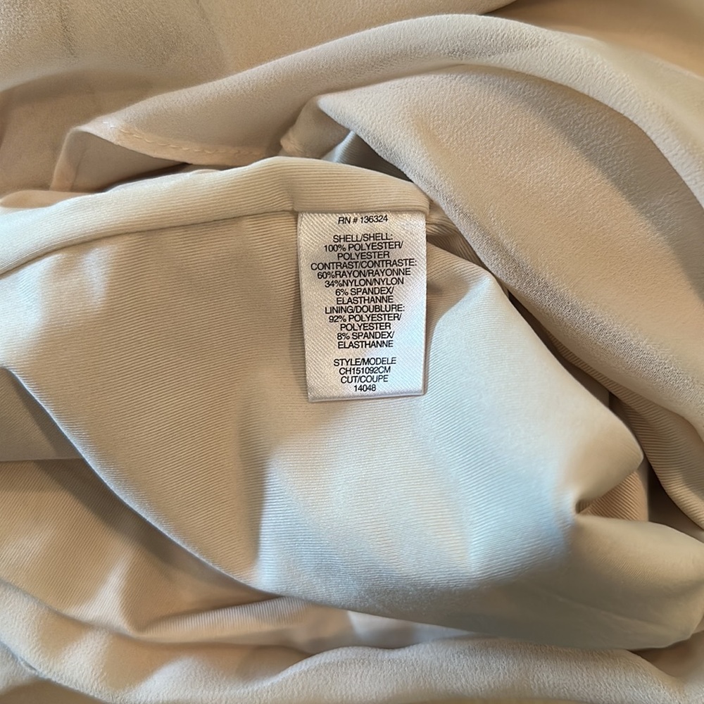 Halston Heritage beige/cream dress size 4 - Picture 6 of 7